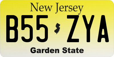 NJ license plate B55ZYA