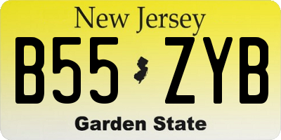 NJ license plate B55ZYB