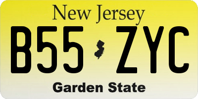 NJ license plate B55ZYC