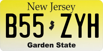 NJ license plate B55ZYH