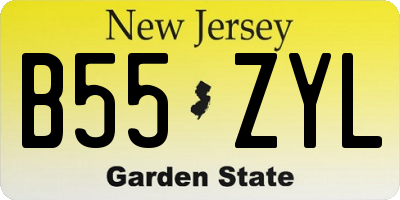 NJ license plate B55ZYL