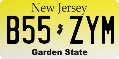 NJ license plate B55ZYM