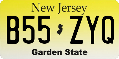 NJ license plate B55ZYQ