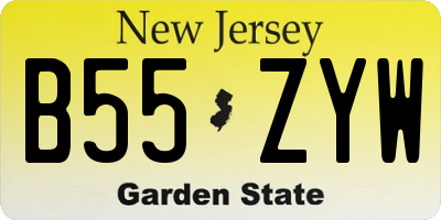 NJ license plate B55ZYW