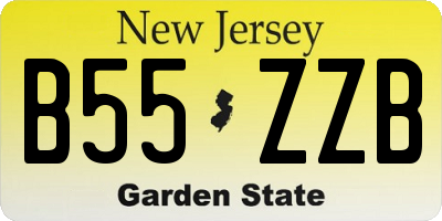 NJ license plate B55ZZB