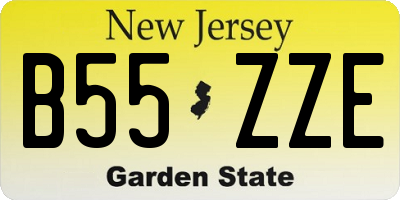 NJ license plate B55ZZE