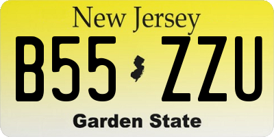 NJ license plate B55ZZU
