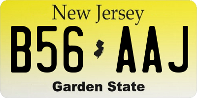 NJ license plate B56AAJ