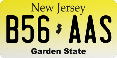 NJ license plate B56AAS