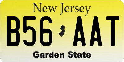 NJ license plate B56AAT