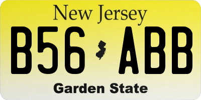 NJ license plate B56ABB