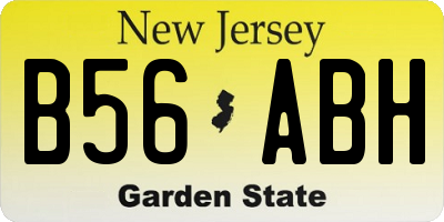 NJ license plate B56ABH