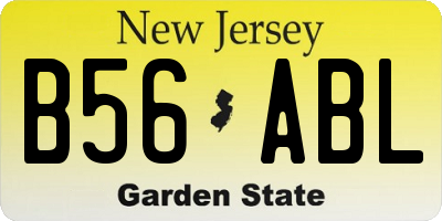 NJ license plate B56ABL