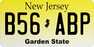 NJ license plate B56ABP