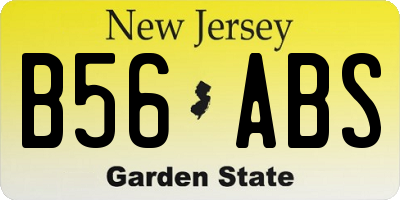 NJ license plate B56ABS