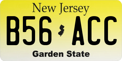 NJ license plate B56ACC