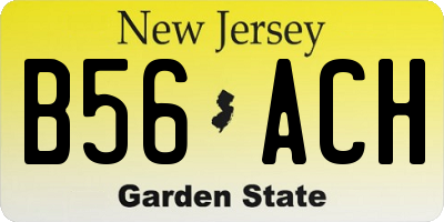 NJ license plate B56ACH