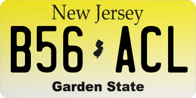 NJ license plate B56ACL