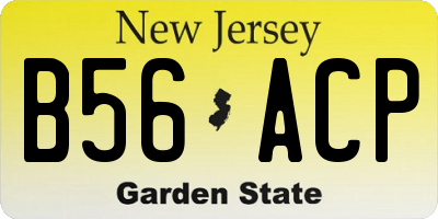 NJ license plate B56ACP