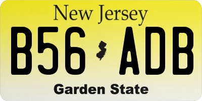 NJ license plate B56ADB