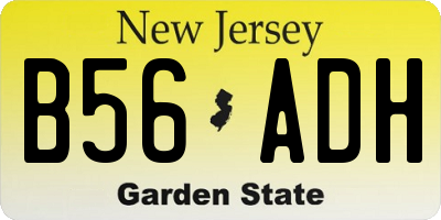 NJ license plate B56ADH