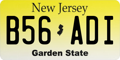 NJ license plate B56ADI