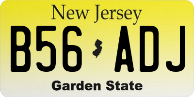 NJ license plate B56ADJ