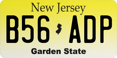 NJ license plate B56ADP