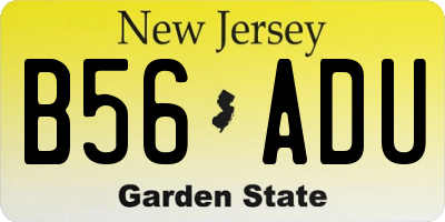 NJ license plate B56ADU