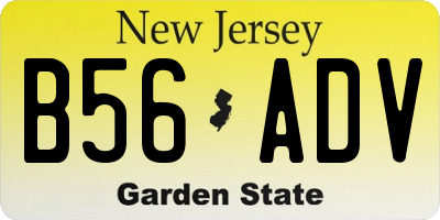 NJ license plate B56ADV