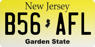 NJ license plate B56AFL