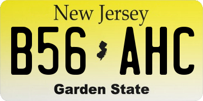 NJ license plate B56AHC