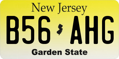 NJ license plate B56AHG