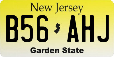 NJ license plate B56AHJ