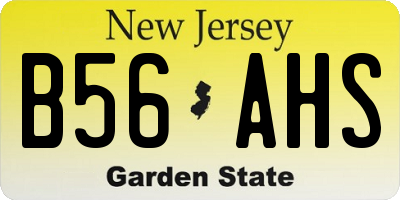NJ license plate B56AHS