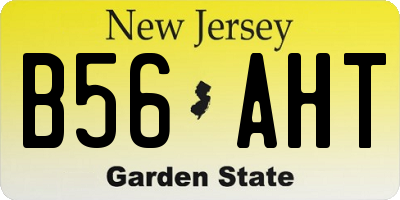 NJ license plate B56AHT