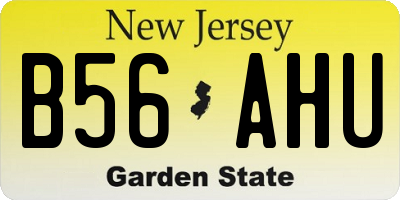 NJ license plate B56AHU