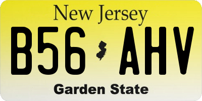 NJ license plate B56AHV