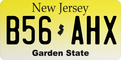 NJ license plate B56AHX