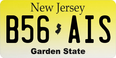 NJ license plate B56AIS