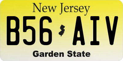 NJ license plate B56AIV
