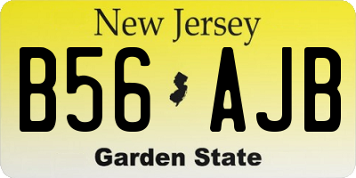 NJ license plate B56AJB