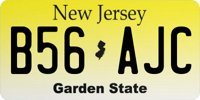 NJ license plate B56AJC