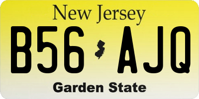 NJ license plate B56AJQ