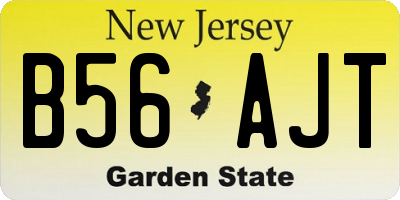 NJ license plate B56AJT