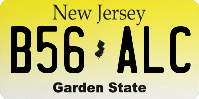 NJ license plate B56ALC