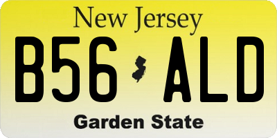 NJ license plate B56ALD
