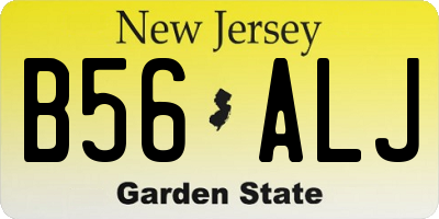 NJ license plate B56ALJ