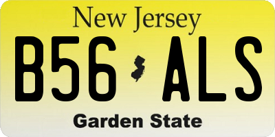 NJ license plate B56ALS