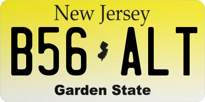 NJ license plate B56ALT